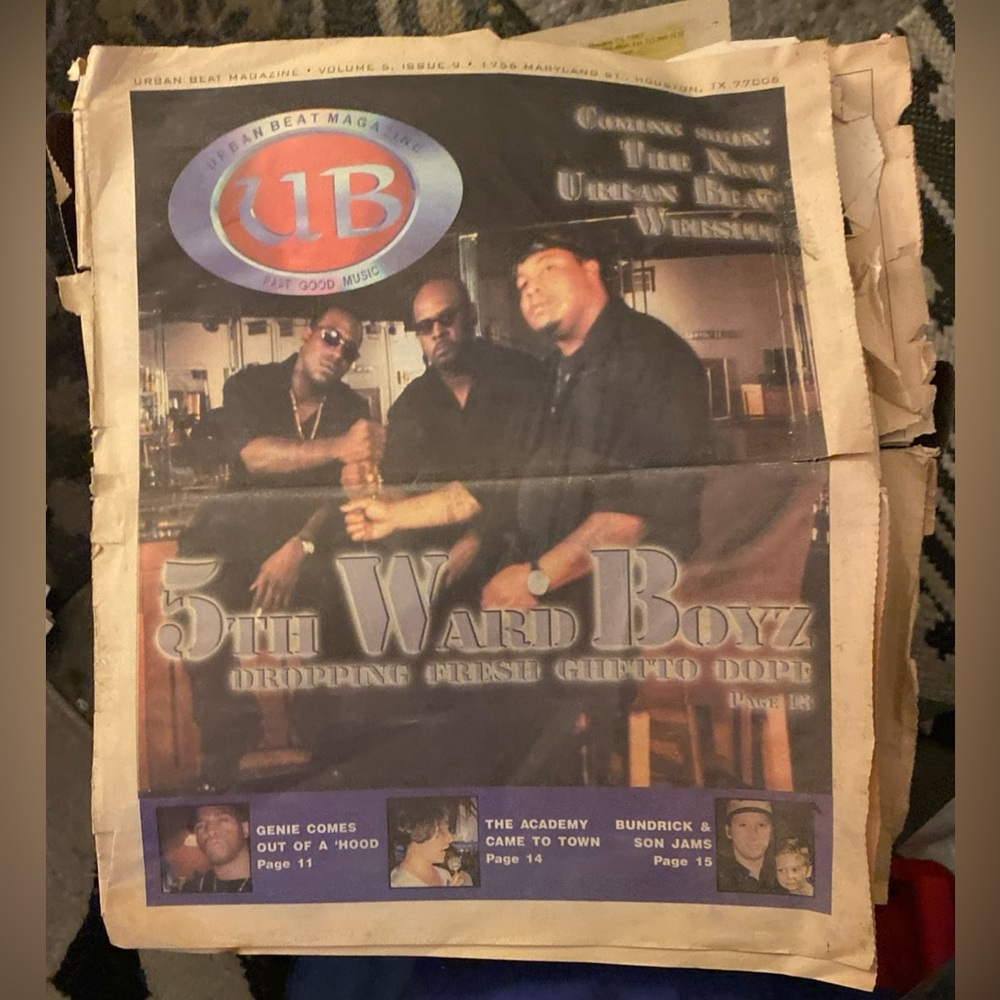 Urban Beat Magazine 5th Ward Boys Used